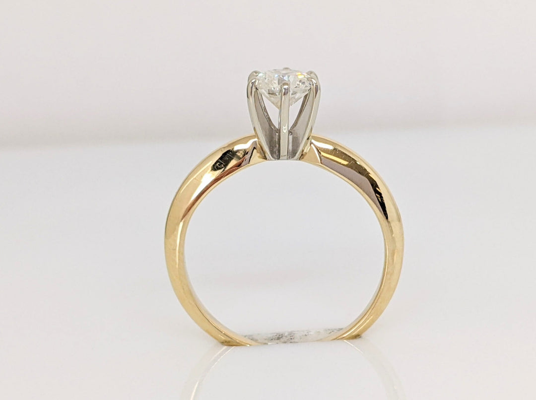 14K .52 CARAT TOTAL I3 I DIAMOND ROUND ESTATE SOLITAIRE RING 2.4 GRAMS