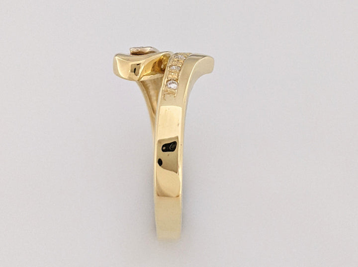 18K .07 CARAT TOTAL VS1 H DIAMOND ROUND (9) BYPASS ESTATE BAND 4.3 GRAMS