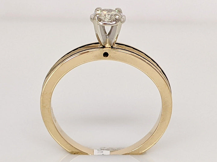 14K .22 CARAT TOTAL I1 I DIAMOND ROUND ESTATE TEXTURE SHANK RING 2.8 GRAMS