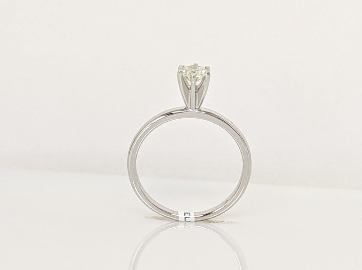 14K WHITE .24 CARAT TOTAL VS2 I DIAMOND ROUND ESTATE SOLITAIRE RING 1.6 GRAMS