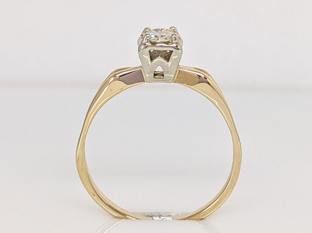 14K .31 CARAT TOTAL SI1 J DIAMOND ROUND ILLUSION HEAD ESTATE RING 2.2 GRAMS