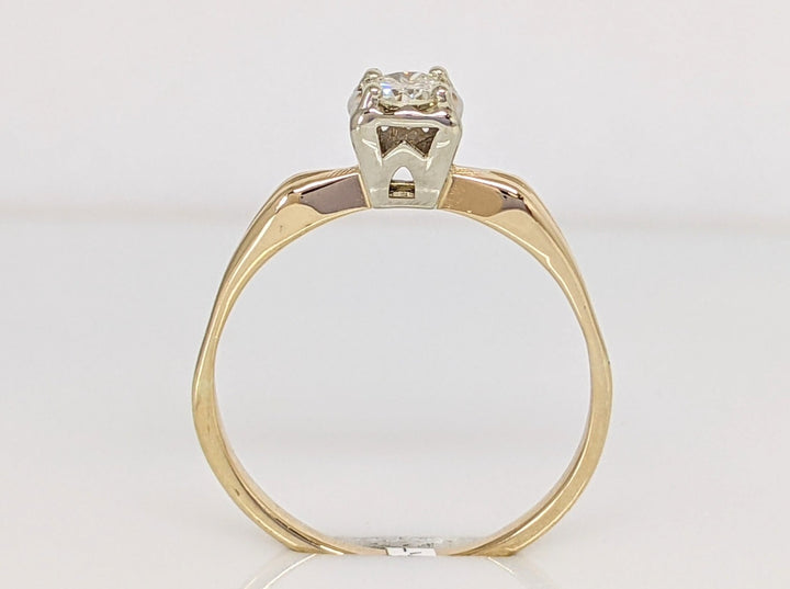 14K .31 CARAT TOTAL SI1 J DIAMOND ROUND ILLUSION HEAD ESTATE RING 2.2 GRAMS