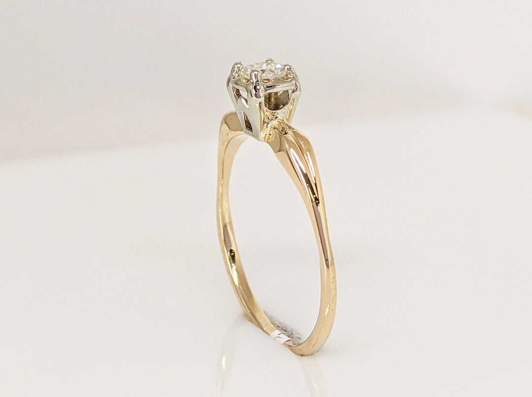 14K .31 CARAT TOTAL SI1 J DIAMOND ROUND ILLUSION HEAD ESTATE RING 2.2 GRAMS