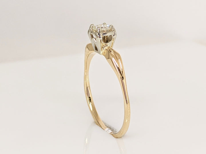 14K .31 CARAT TOTAL SI1 J DIAMOND ROUND ILLUSION HEAD ESTATE RING 2.2 GRAMS