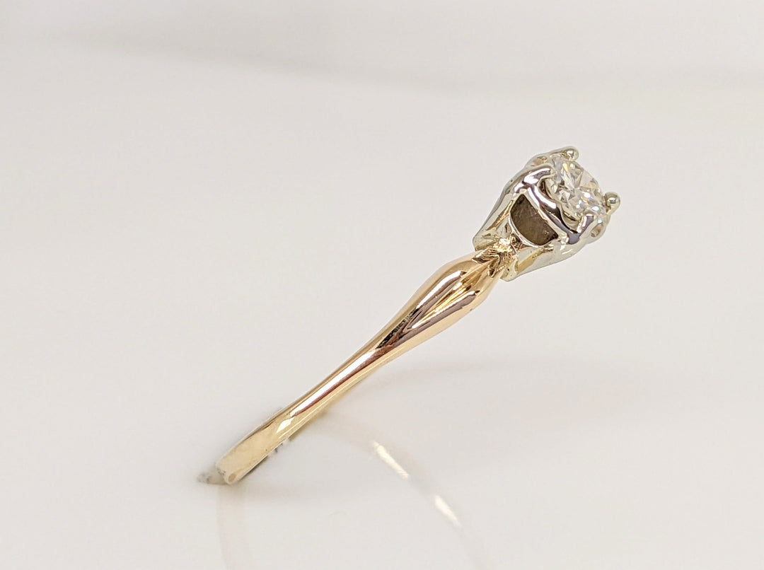 14K .31 CARAT TOTAL SI1 J DIAMOND ROUND ILLUSION HEAD ESTATE RING 2.2 GRAMS