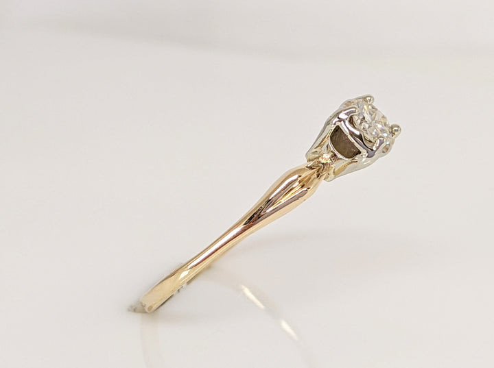 14K .31 CARAT TOTAL SI1 J DIAMOND ROUND ILLUSION HEAD ESTATE RING 2.2 GRAMS