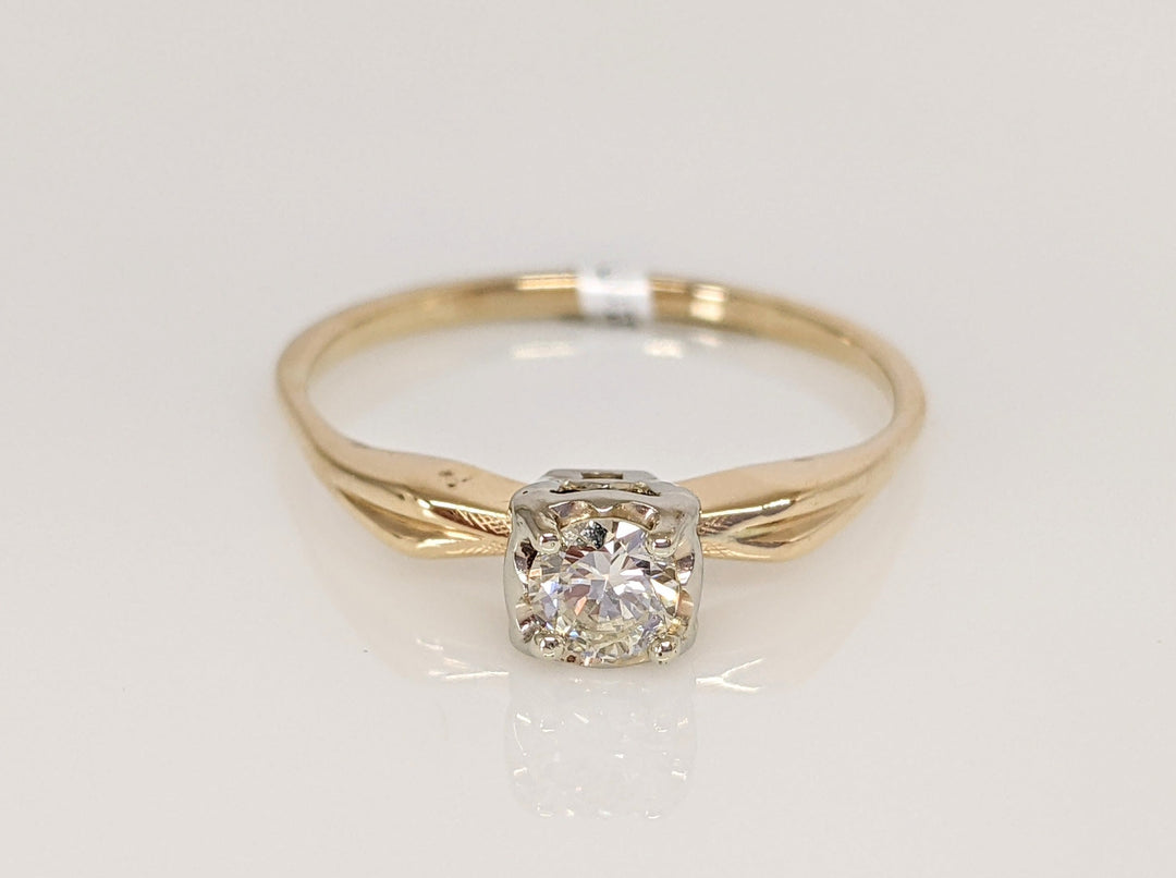 14K .31 CARAT TOTAL SI1 J DIAMOND ROUND ILLUSION HEAD ESTATE RING 2.2 GRAMS