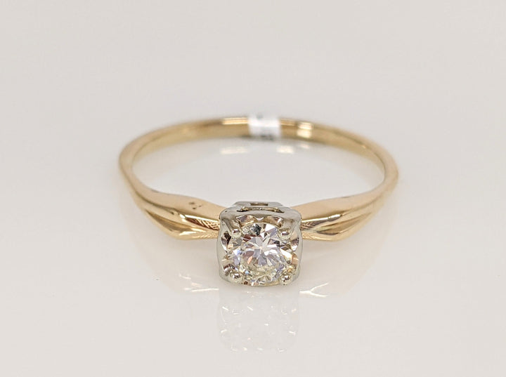 14K .31 CARAT TOTAL SI1 J DIAMOND ROUND ILLUSION HEAD ESTATE RING 2.2 GRAMS