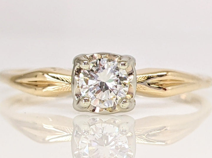 14K .31 CARAT TOTAL SI1 J DIAMOND ROUND ILLUSION HEAD ESTATE RING 2.2 GRAMS