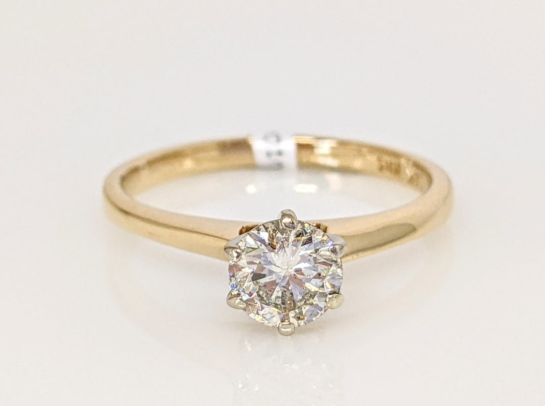 14K .62 CARAT TOTAL I1 K DIAMOND ROUND SOLITAIRE ESTATE RING 2.2 GRAMS
