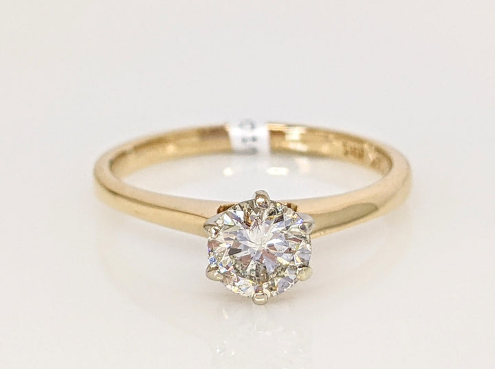 14K .62 CARAT TOTAL I1 K DIAMOND ROUND SOLITAIRE ESTATE RING 2.2 GRAMS