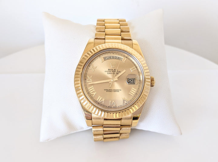 ROLEX 1999 GENTS 18K DAYDATE II 218238 WITH BOX 218.0 GRAMS