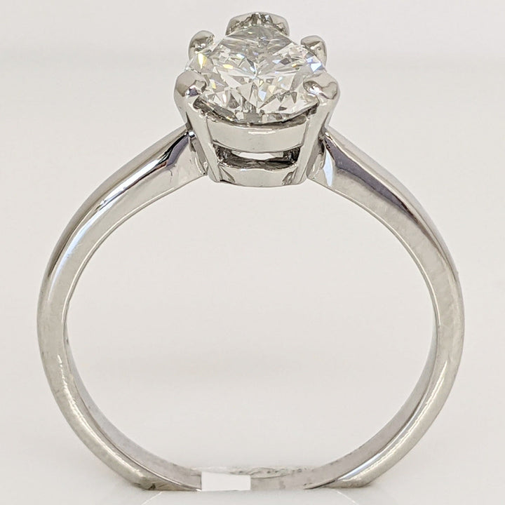 PLATINUM 1.22 CARAT TOTAL VS1 D DIAMOND PEAR ESTATE SOLITAIRE RING 4.5 GRAMS