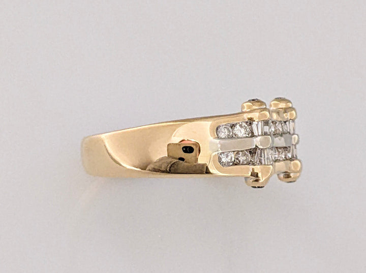 14K .46 CARAT TOTAL WEIGHT I1 H DIAMOND ROUND (18) BAGUETTE (12) 5.2 GRAMS