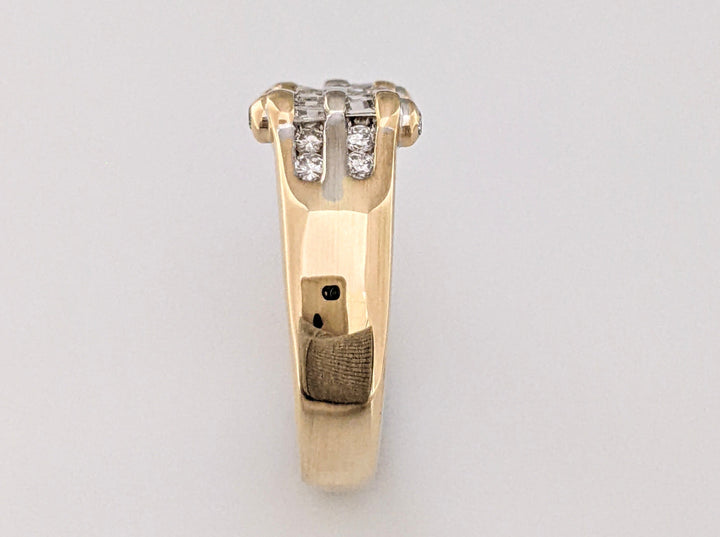 14K .46 CARAT TOTAL WEIGHT I1 H DIAMOND ROUND (18) BAGUETTE (12) 5.2 GRAMS
