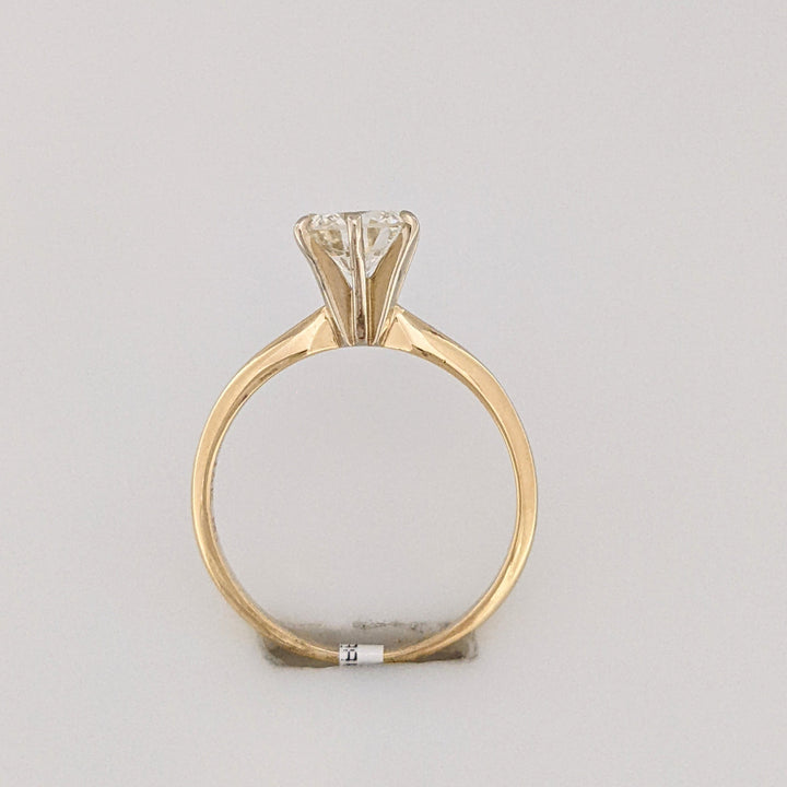 14K 1.05 CARAT TOTAL VVS1 H DIAMOND ROUND SOLITAIRE 6-PRONG ESTATE RING 1.9 GRAMS