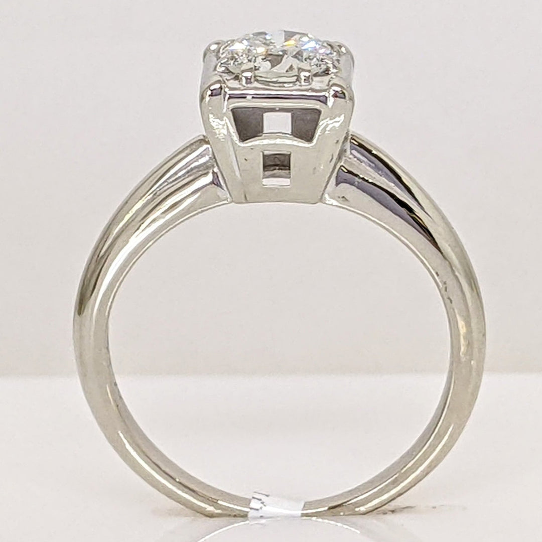 14K WHITE .47 CARAT TOTAL WEIGHT I1 I DIAMOND ROUND ILLUSION HEAD ESTATE RING 2.6 GRAMS