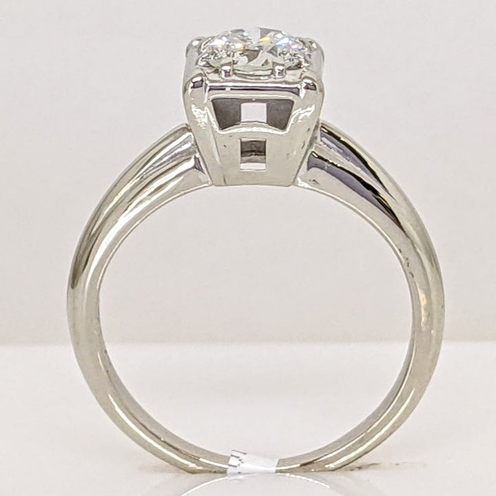 14K WHITE .47 CARAT TOTAL WEIGHT I1 I DIAMOND ROUND ILLUSION HEAD ESTATE RING 2.6 GRAMS