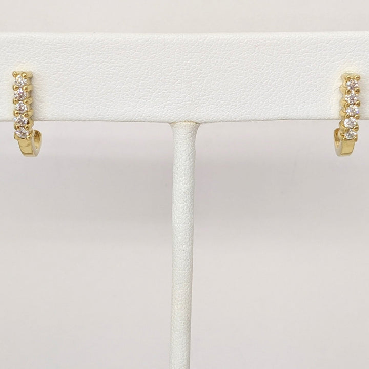 14K .25 CARAT TOTAL WEIGHT SI1 I DIAMOND ROUND (10) ESTATE EARRINGS 2.2 GRAMS