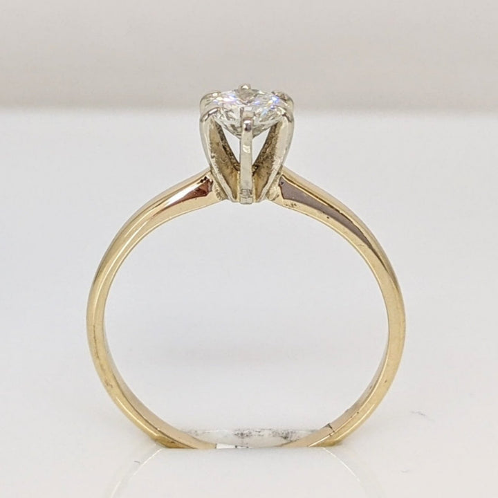 14K .44 CARAT TOTAL I1 J DIAMOND ROUND ESTATE SOLITAIRE RING 1.6 GRAMS