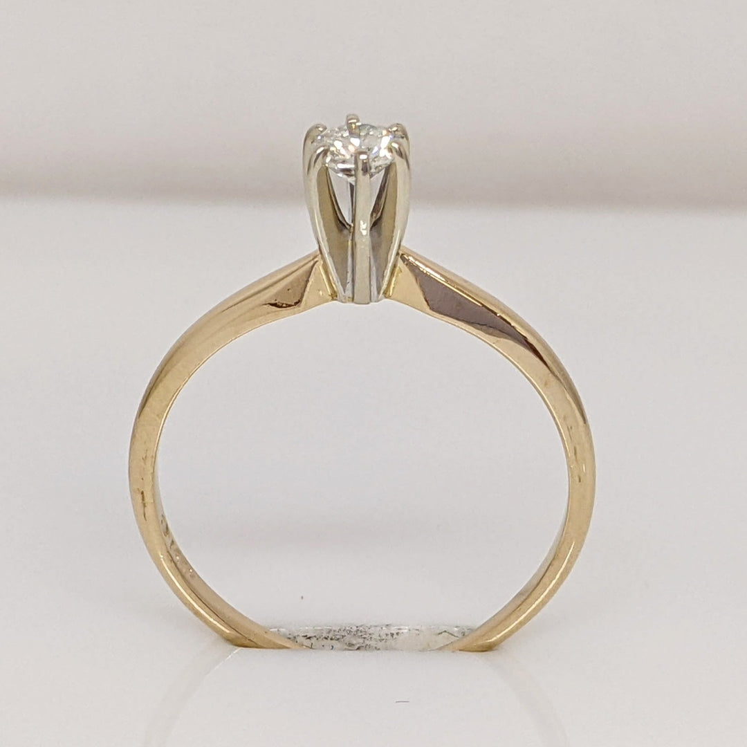 14K .17 CARAT TOTAL VS2 G DIAMOND ROUND ESTATE SOLITAIRE 1.5 GRAMS