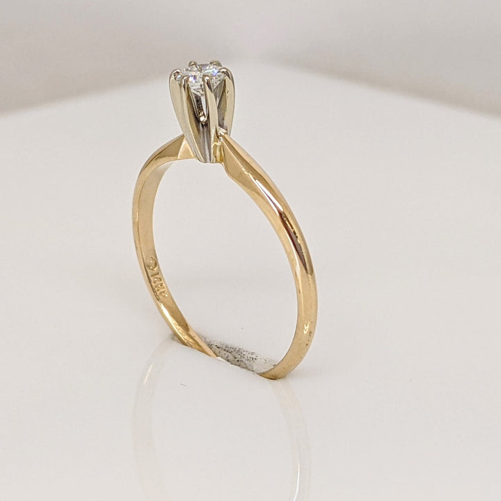 14K .17 CARAT TOTAL VS2 G DIAMOND ROUND ESTATE SOLITAIRE 1.5 GRAMS