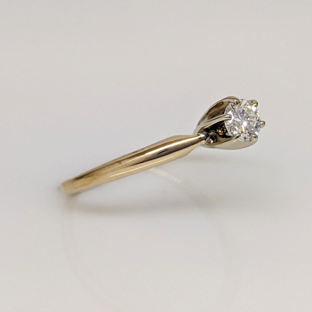 14K .17 CARAT TOTAL VS2 G DIAMOND ROUND ESTATE SOLITAIRE 1.5 GRAMS