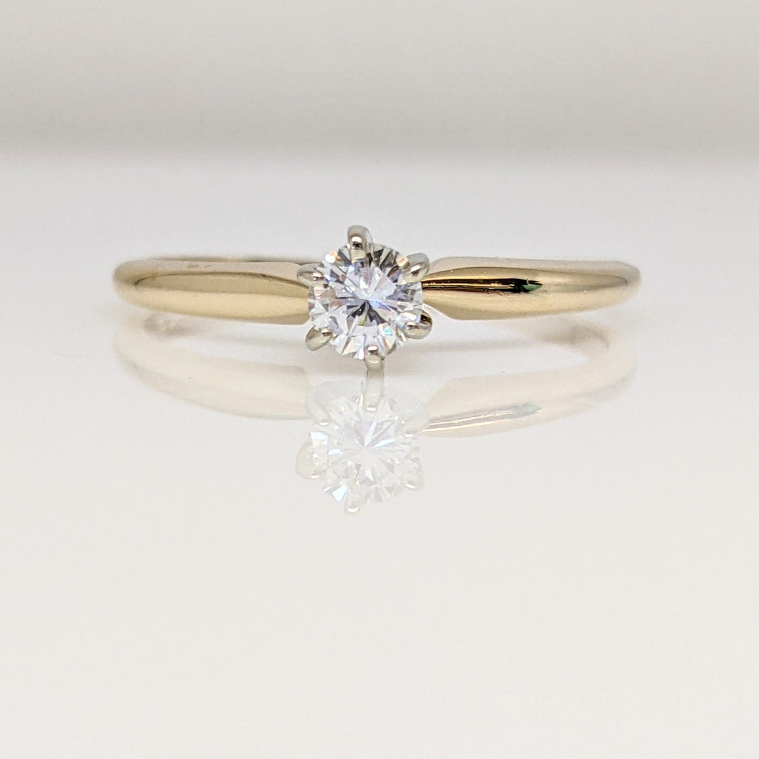 14K .17 CARAT TOTAL VS2 G DIAMOND ROUND ESTATE SOLITAIRE 1.5 GRAMS
