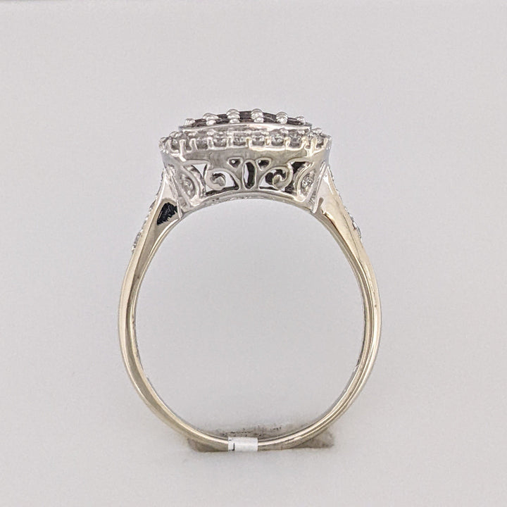 10K 1.03 CARAT TOTAL WEIGHT I1 H DIAMOND ROUND BROWN (25) WHITE (42) ESTATE RING 5.5 GRAMS