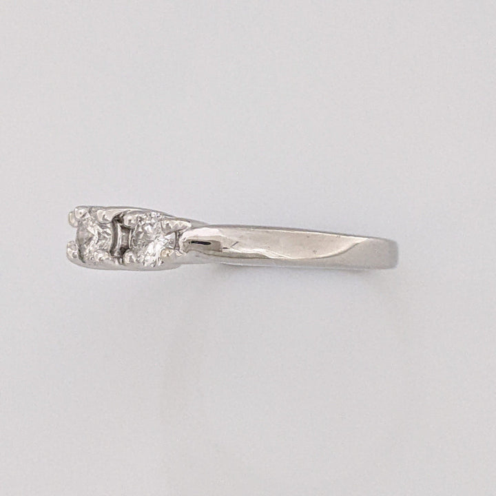 PLATINUM .50 CARAT TOTAL WEIGHT I1 I DIAMOND ROUND (3) ESTATE TRINITY RING 5.8 GRAMS