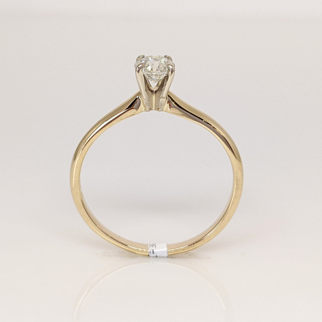 14K .44 CARAT TOTAL I1 H DIAMOND ROUND SOLITAIRE RING 2.2 GRAMS
