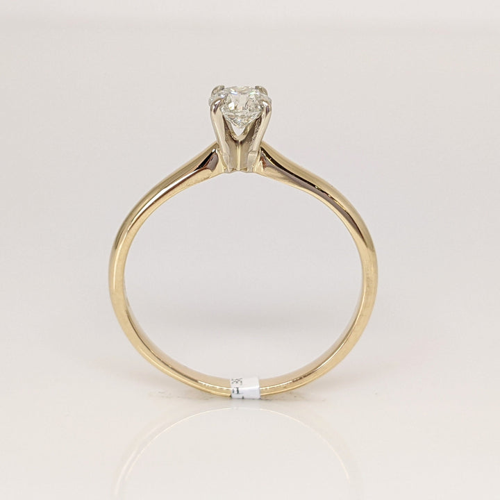 14K .44 CARAT TOTAL I1 H DIAMOND ROUND SOLITAIRE RING 2.2 GRAMS