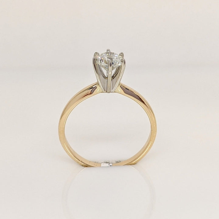 14K .70 CARAT TOTAL I1 I DIAMOND ROUND ESTATE 6-PRONG SOLITAIRE RING 2.5 GRAMS