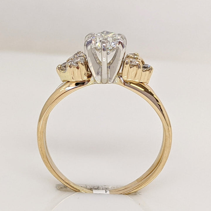 14K .51 CARAT TOTAL WEIGHT VS2 J DIAMOND ROUND (7) ESTATE RING/ WRAP SET 2.5 GRAMS