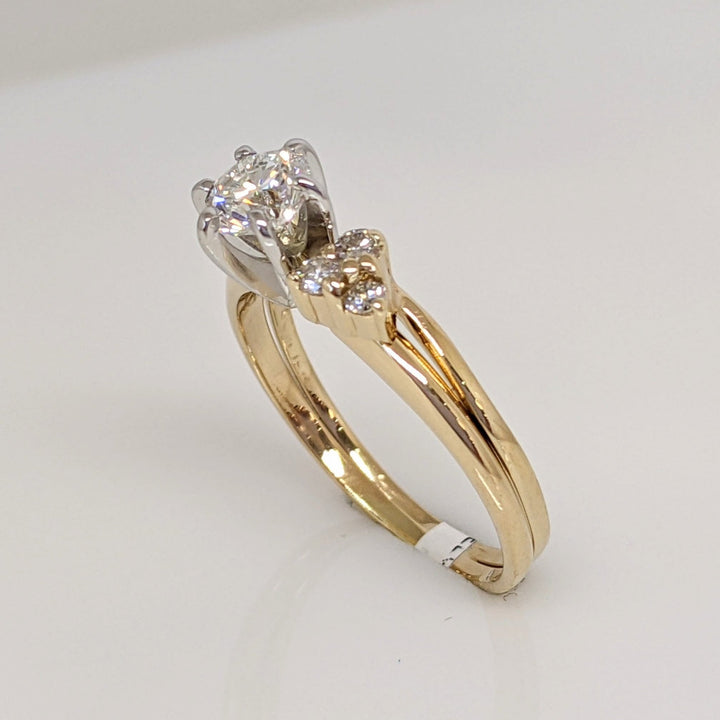 14K .51 CARAT TOTAL WEIGHT VS2 J DIAMOND ROUND (7) ESTATE RING/ WRAP SET 2.5 GRAMS