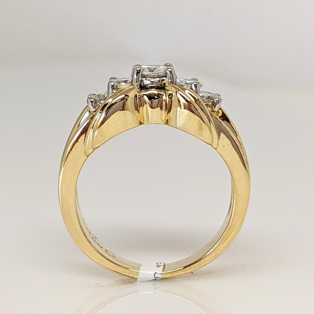 18K .57 CARAT TOTAL WEIGHT VS1 G DIAMOND ROUND (5) ESTATE RING 9.1 GRAMS