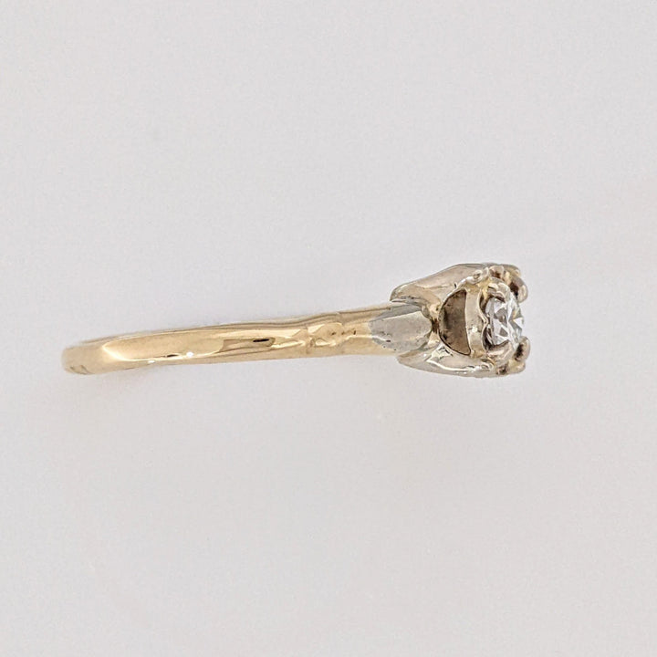 14K .16 CARAT TOTAL VS1 I DIAMOND ROUND ILLUSION HEAD ESTATE RING 1.9 GRAMS