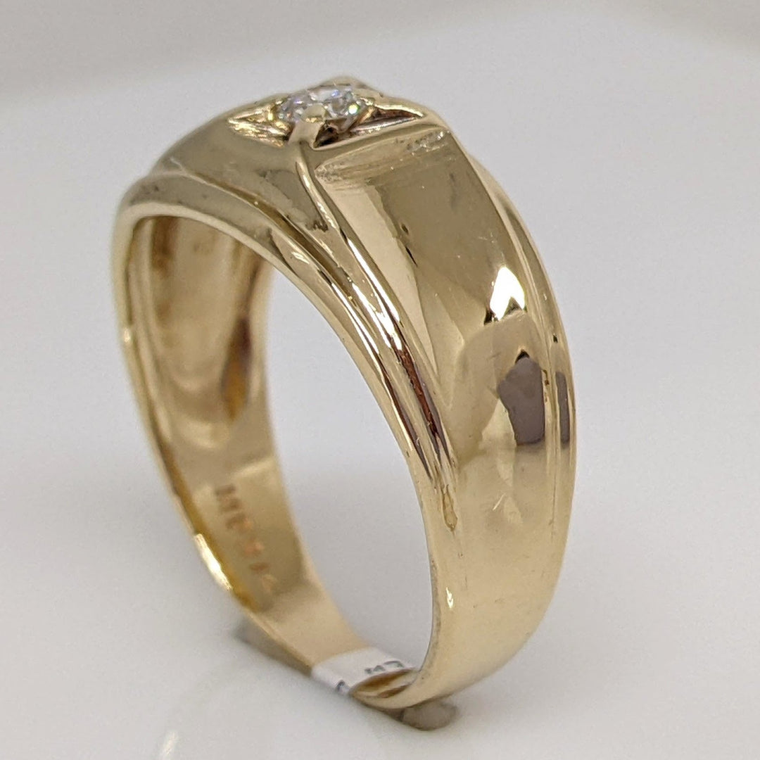 14K .14 CARAT TOTAL SI2 I DIAMOND ROUND BOX TOP ESTATE RING 3.7 GRAMS