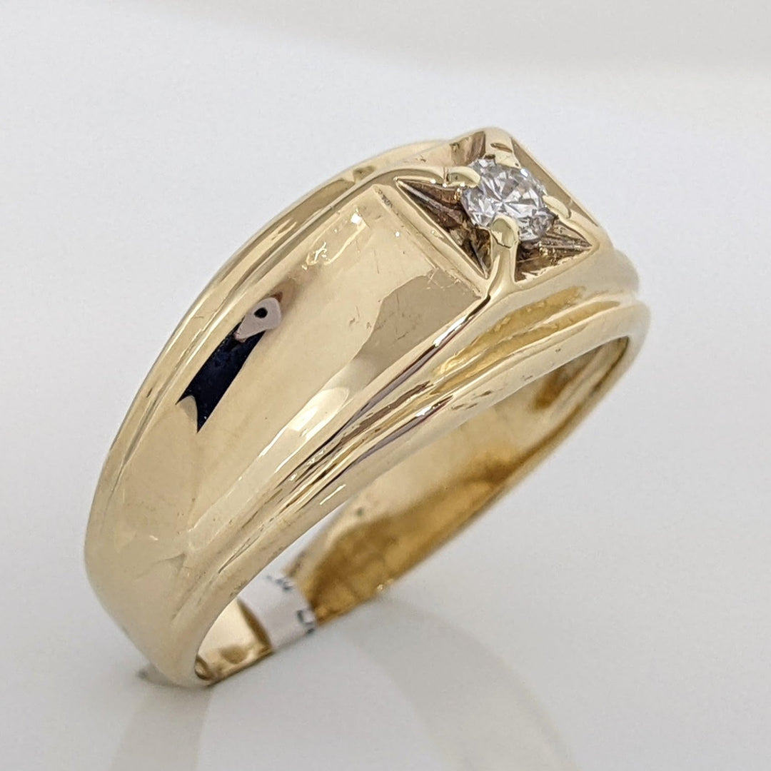14K .14 CARAT TOTAL SI2 I DIAMOND ROUND BOX TOP ESTATE RING 3.7 GRAMS