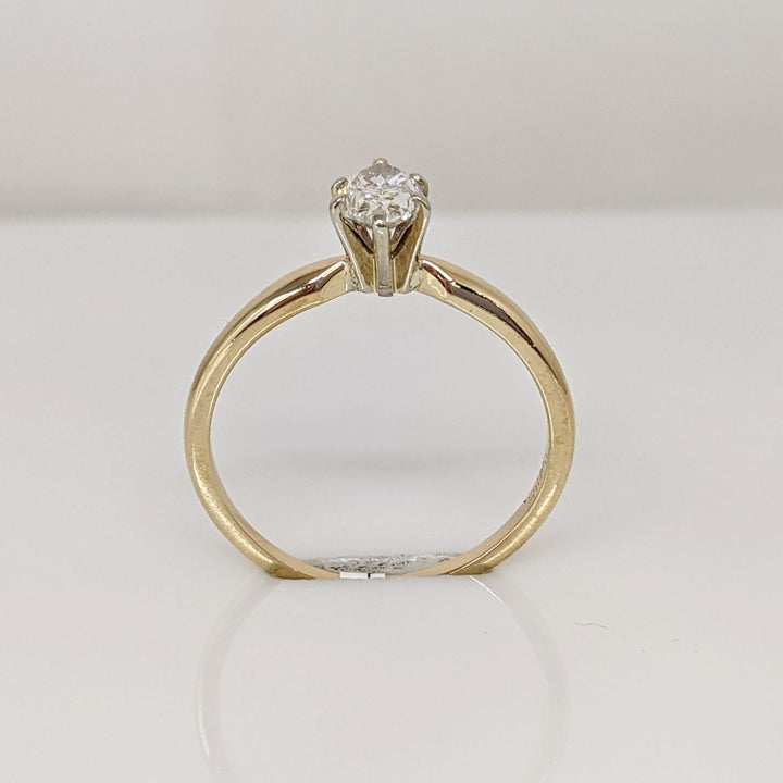 14K .45 CARAT TOTAL SI2 G DIAMOND MARQUISE ESTATE RING 2.0 GRAMS