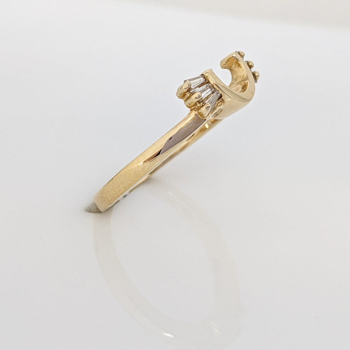 14K .15 CARAT TOTAL WEIGHT SI2 H-I DIAMOND BAGUETTE (6) ESTATE WRAP 3.3 GRAMS