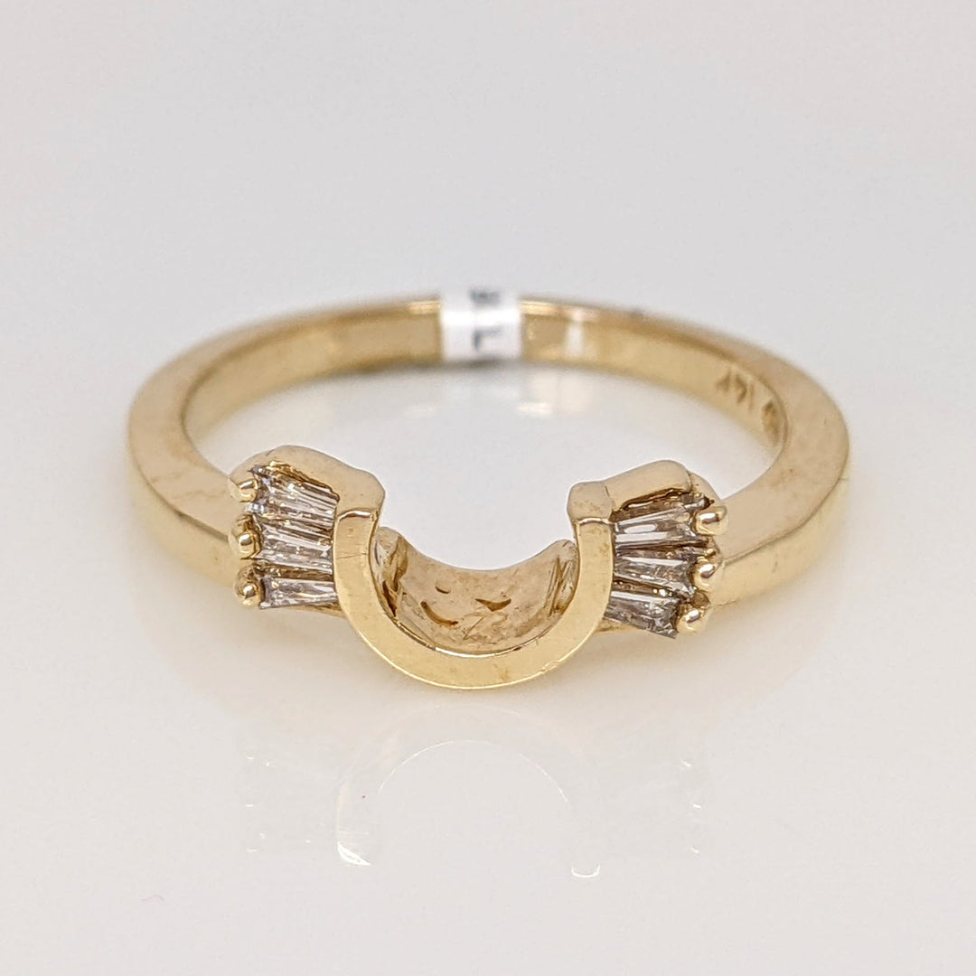 14K .15 CARAT TOTAL WEIGHT SI2 H-I DIAMOND BAGUETTE (6) ESTATE WRAP 3.3 GRAMS