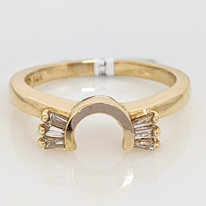 14K .15 CARAT TOTAL WEIGHT SI2 H-I DIAMOND BAGUETTE (6) ESTATE WRAP 3.3 GRAMS