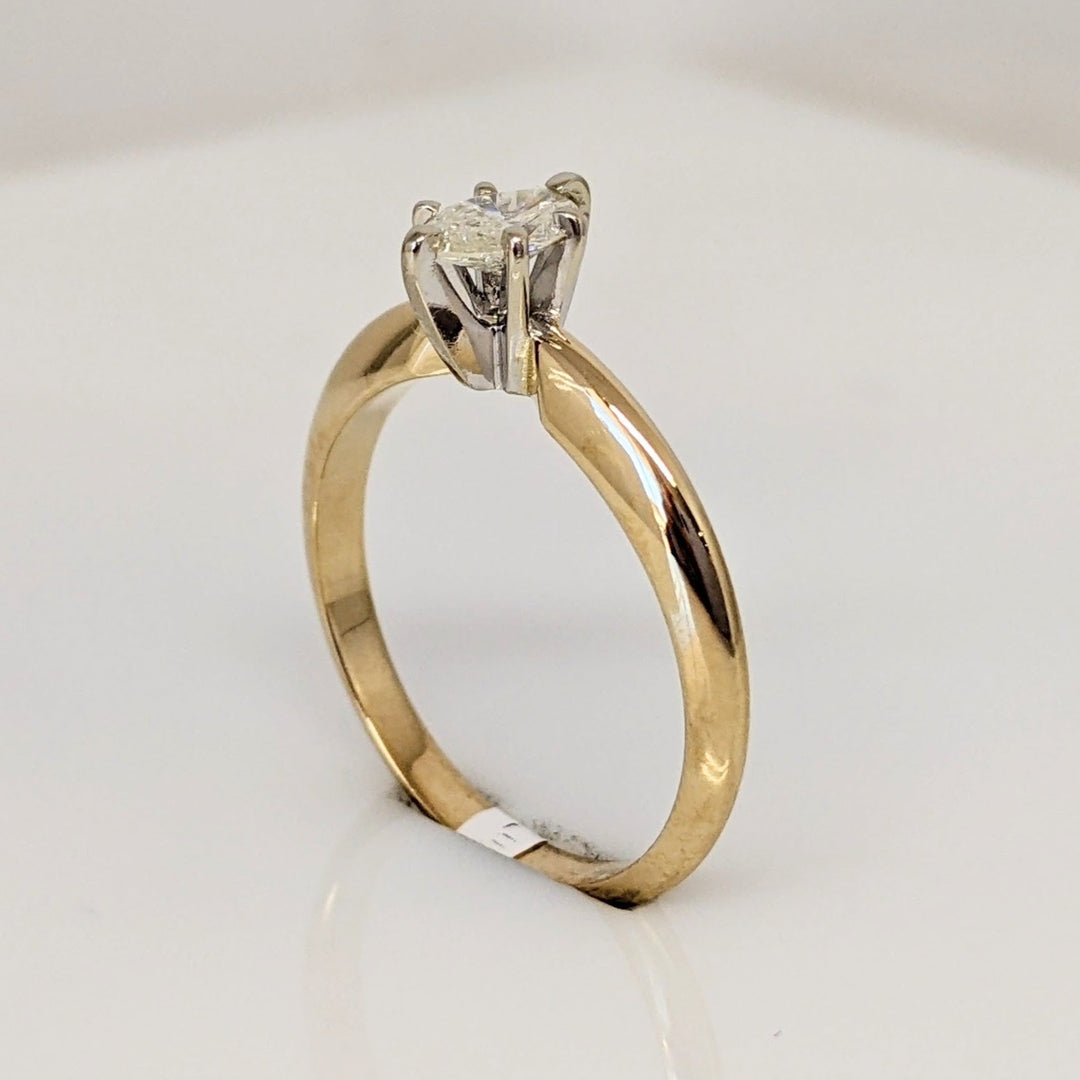 14K .28 CARAT TOTAL I2 J DIAMOND MARQUISE ESTATE RING 2.5 GRAMS
