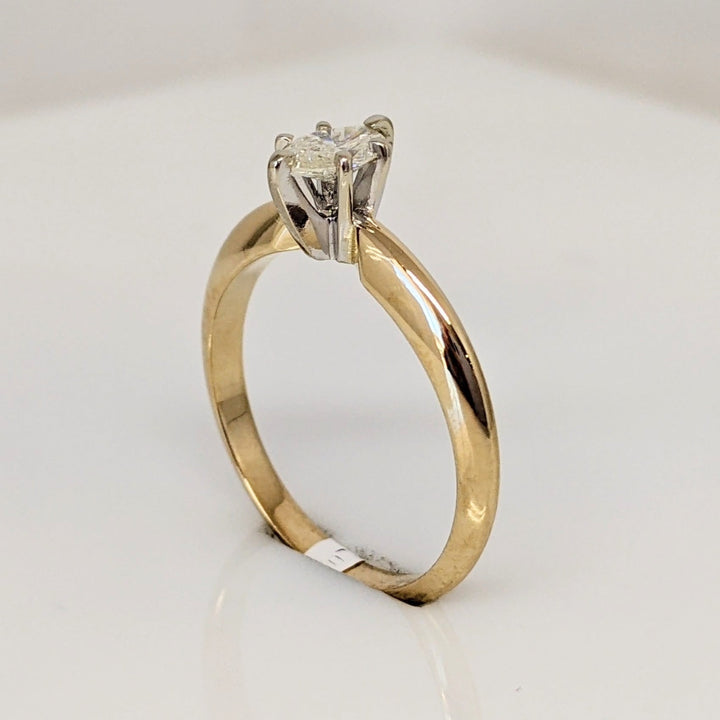 14K .28 CARAT TOTAL I2 J DIAMOND MARQUISE ESTATE RING 2.5 GRAMS