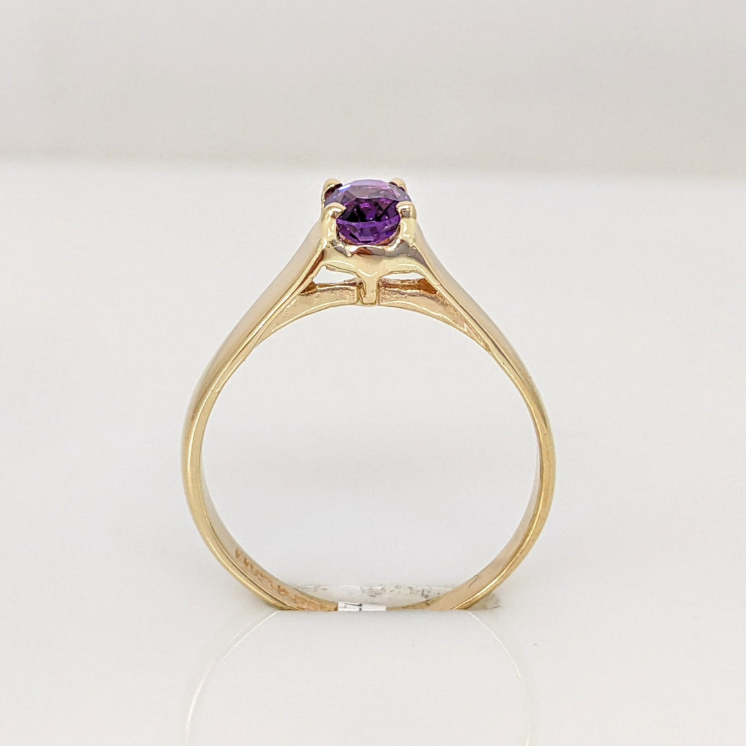 14K AMETHYST OVAL 4X6 ESTATE RING 2.0 GRAMS