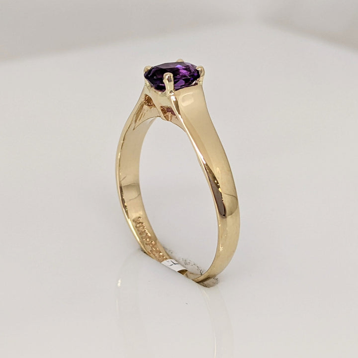 14K AMETHYST OVAL 4X6 ESTATE RING 2.0 GRAMS