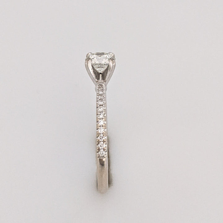 14K WHITE .61 CARAT TOTAL WEIGHT VS1 H DIAMOND ROUND (23) ESTATE RING 2.1 GRAMS