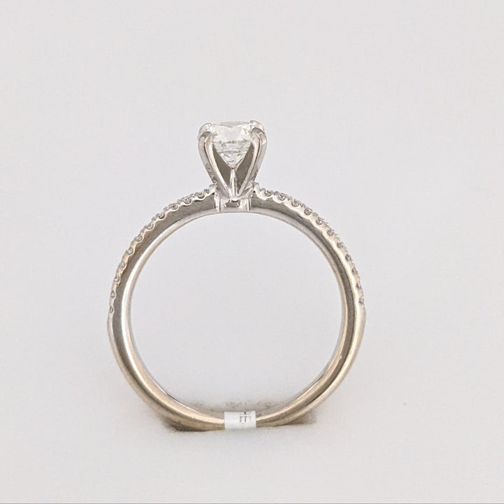 14K WHITE .61 CARAT TOTAL WEIGHT VS1 H DIAMOND ROUND (23) ESTATE RING 2.1 GRAMS