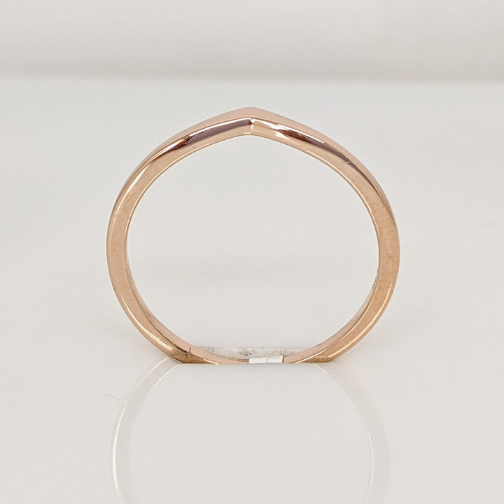 14K ROSE V-CURVED ESTATE BAND 1.4 GRAMS